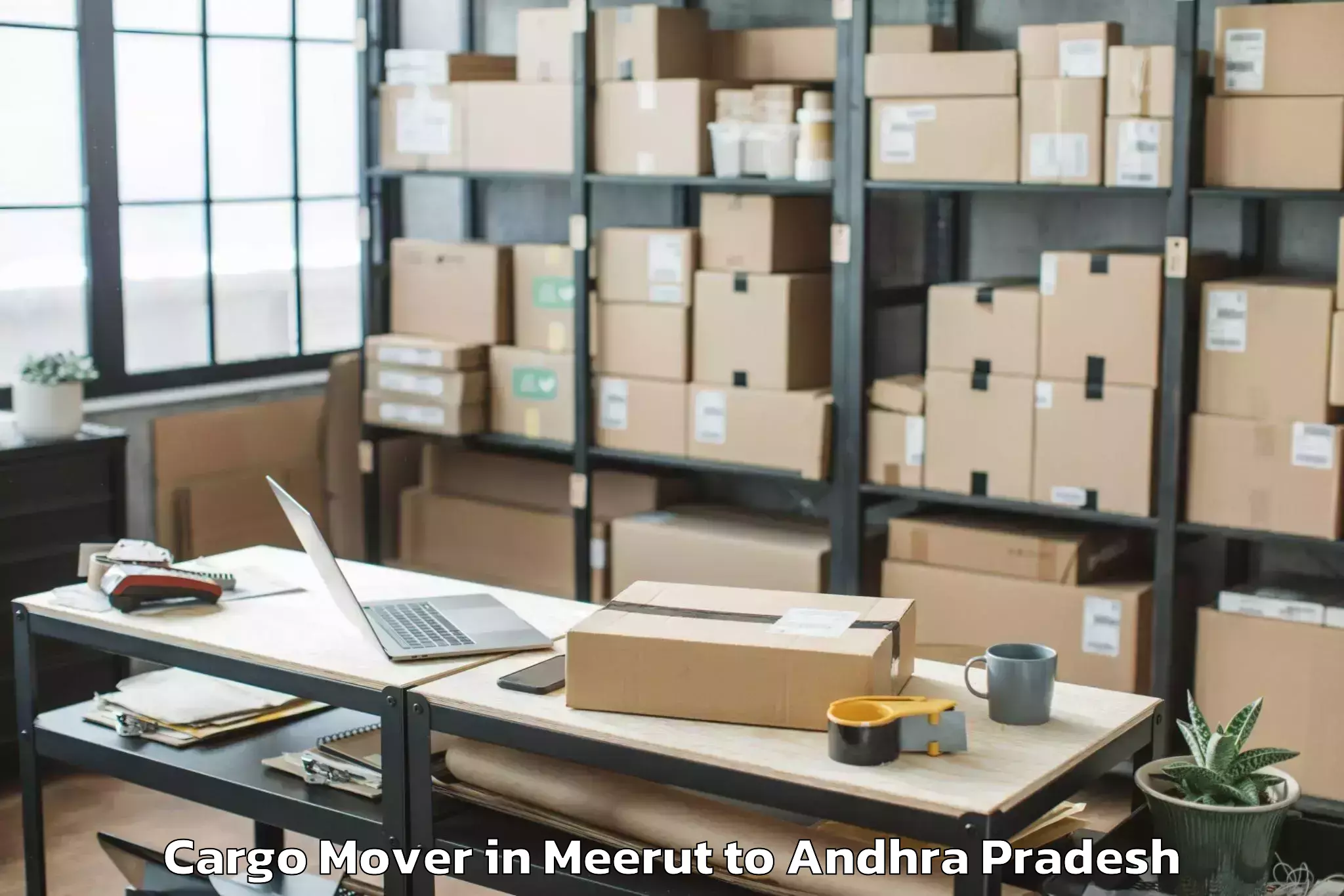 Top Meerut to Kovvur Cargo Mover Available